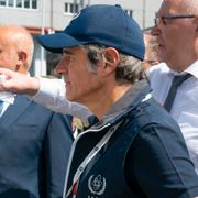 IAEA-chefen Rafael Grossi under ett besök vid kärnkraftsanläggningen i Kursk. 