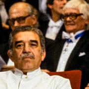 Gabriel Garcia Marquez vid utdelningen av Nobelpriset, 10 december 1982