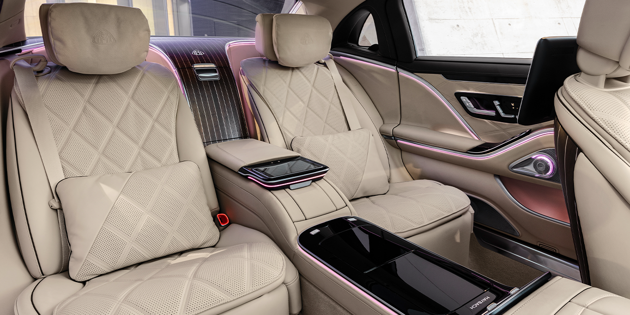 Lyxig interiör i nya Maybach