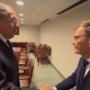 Sergej Lavrov och Johann Wadephul.