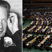 Dag Hammarskjöld och FN:s generalförsamling. 