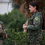 Kurdiska soldater i Syrien.