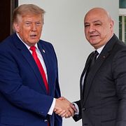 USA:s president Donald Trump och Libanons president Joseph Aoun.