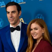 Sacha Baron Cohen och Isla Fisher,  2019.