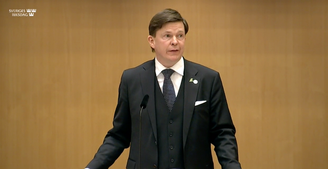 Talman Andreas Norlén. Riksdagen