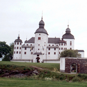 Ambulanshelikopter deltog i räddningsinsatsen vid Läckö slott. Arkivbilder. 