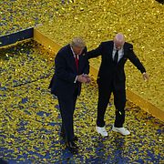 Donald trump och Gianni Infantino.