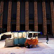 Torghandel på Hötorget framför Konserthuset i  Stockholm.
