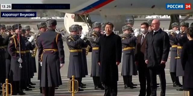 Xi på plats i Moskva. AP