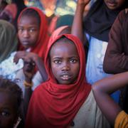 Ett barn i flyktinglägret i Tawila 3 november.
