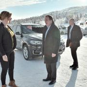 Stefan Löfven (S) med Therese Zetterman kommunalråd i Bergs kommun.