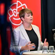 S-toppen i Malmö bredvid statsminister Magdalena Andersson (S). Arkivbild. 