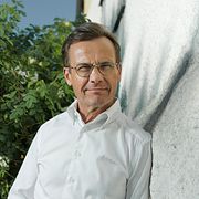 Partiledarintervju med Sveriges statsminister Ulf Kristersson (M) i Visby under Almedalsveckan.