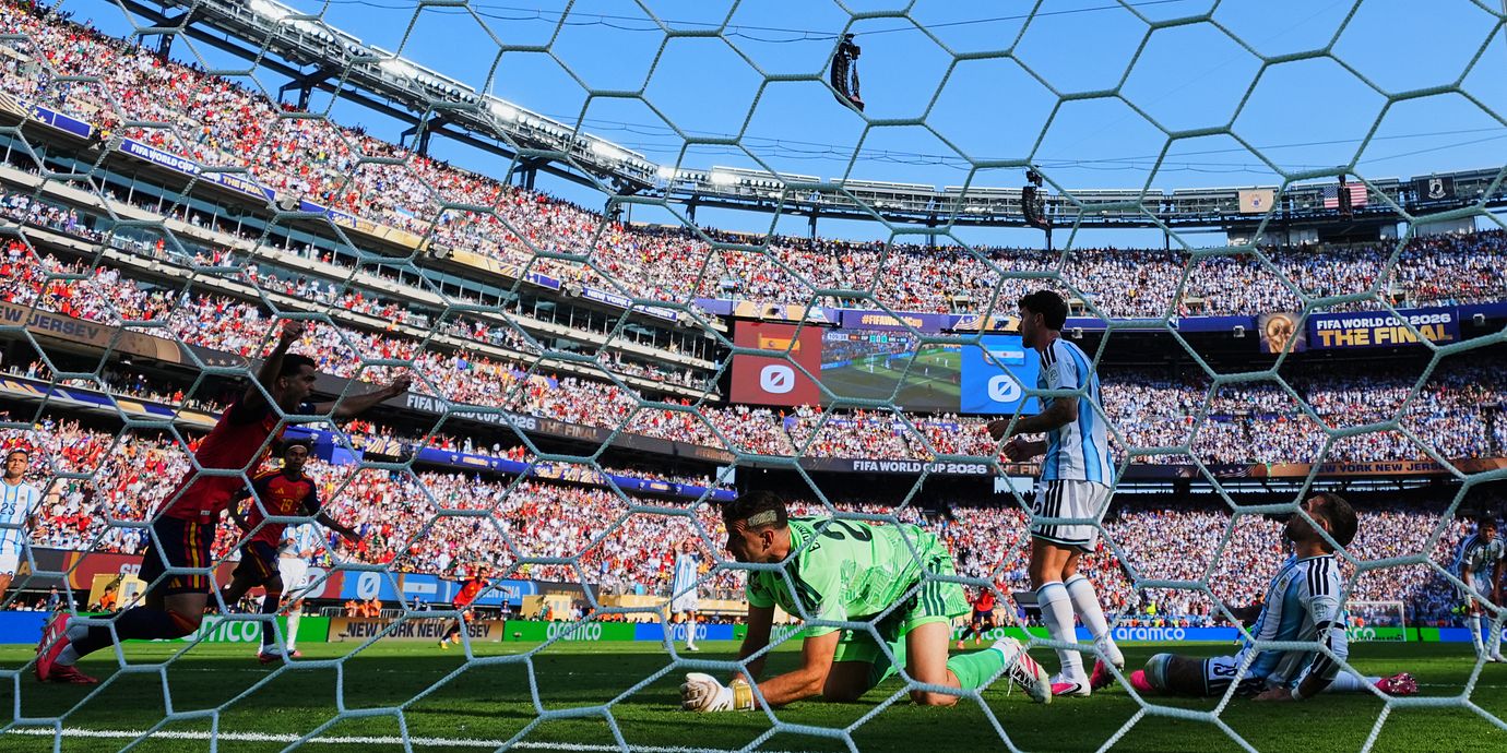 VM-finalen mellan Spanien och Argentina.