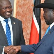 Riek Machar och Salva Kiir.