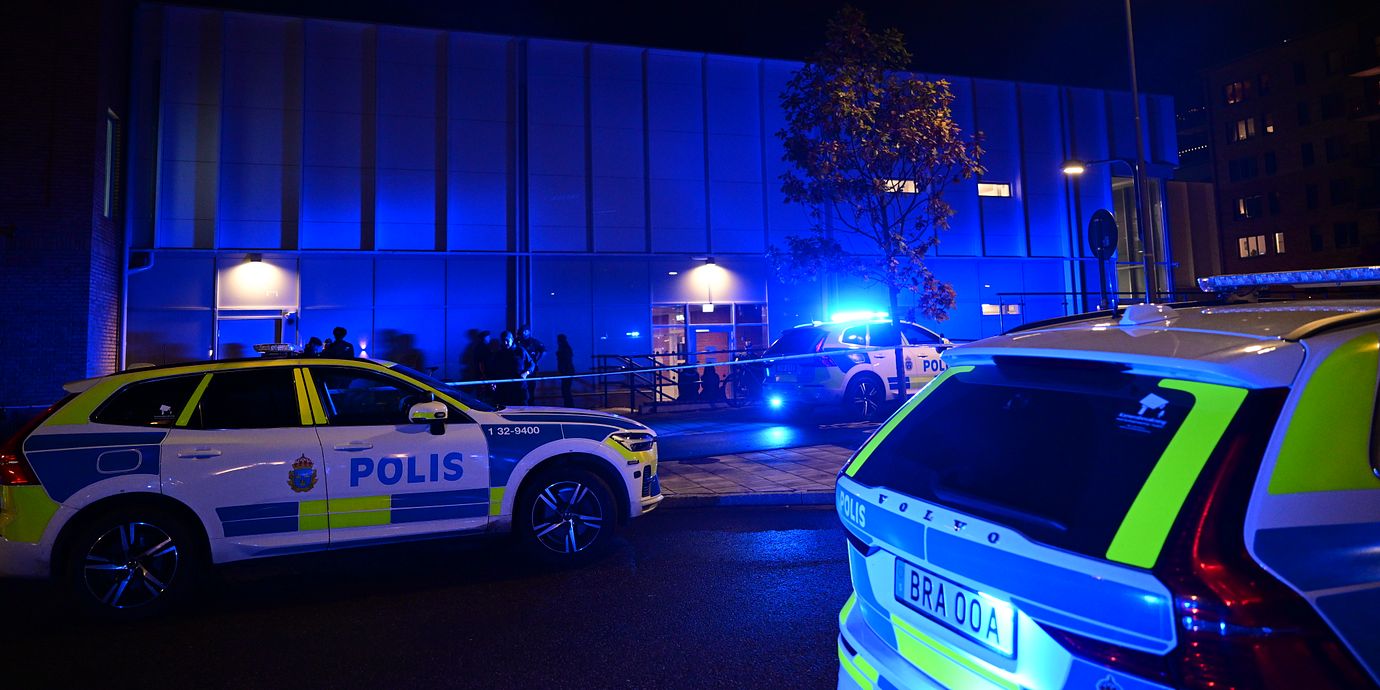 Polisinsatsen efter mordet.