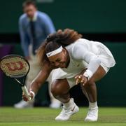 Serena Williams skadar sig under Wimbledon i juni.