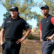 Phil Mickelson och Tiger Woods. 