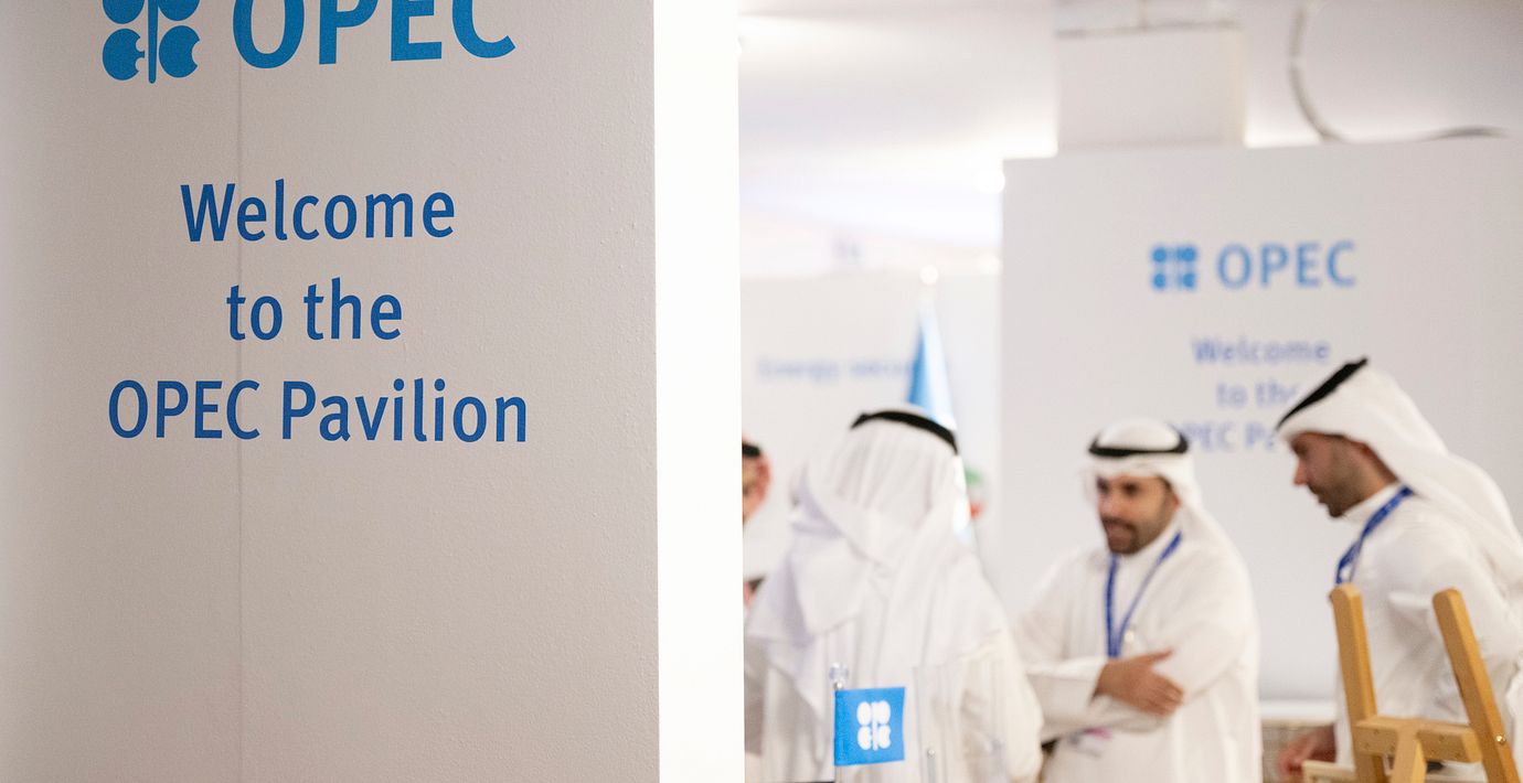 Illustrationsbild. Opecs monter vid COP28-mötet i Dubai 2023.