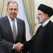 Rysslands utrikesminister Sergej Lavrov och Ebrahim Raisi förra året.