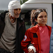 Flykting som kommit till Armenien. Vasily Krestyaninov / AP