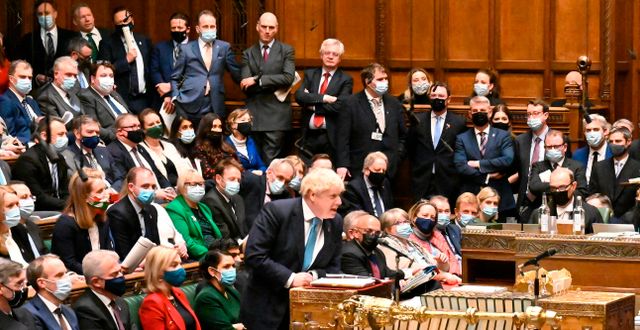 Boris Johnson i underhuset på onsdagen. Jessica Taylor / AP
