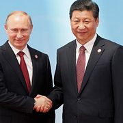 Rysslands president Vladimir Putin och Kinas president Xi Jinping