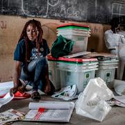 En valarbetare i Yola, Nigeria.