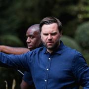 JD Vance under en fisketur med Storbritanniens utrikesminister David Lammy tidigare i veckan. 