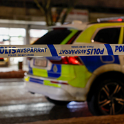 En annan brand/Polisbil i Märsta vid en tidigare insats.