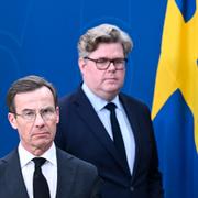 Statsminister Ulf Kristersson och justitieminister Gunnar Strömmer. Arkivbild.