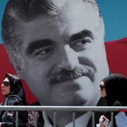 Porträtt på förre premiärministern Rafiq Hariri.