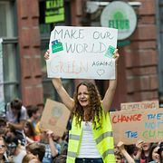 Arkivbild, klimatprotest i Budapest 2019.