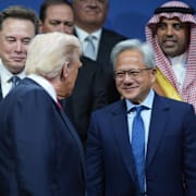 Trump och Nvidias vd Jensen Huang på onsdagen.