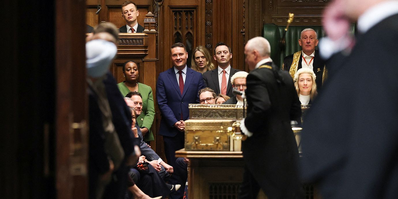 Wes Streeting under parlamentets öppnande på onsdagen.