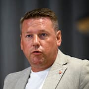 STOCKHOLM, SVERIGE 20250806 Socialdemokraternas partisekreterare Tobias Baudin.