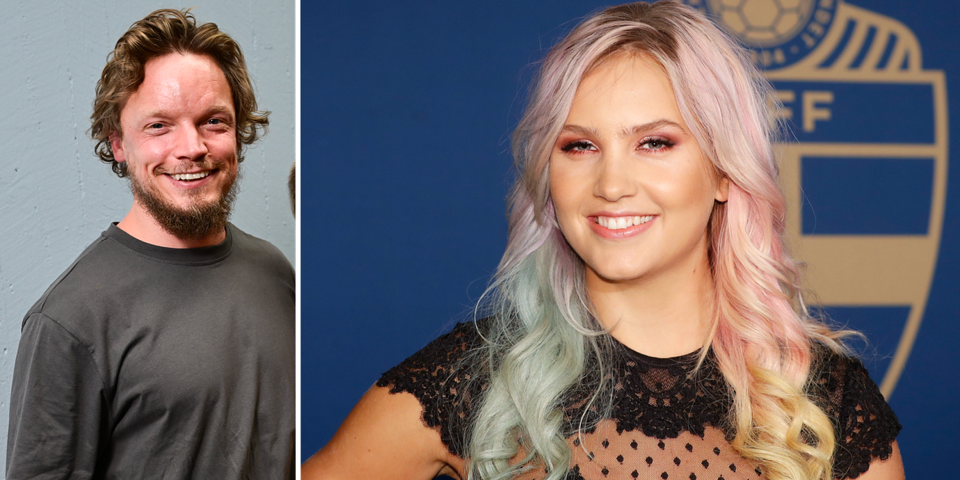 Urban Nyman till vänster, Linnéa Claeson till höger.