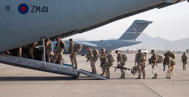 Brittiska trupper lämnar Kabul i helgen.  Jonathan Gifford / TT NYHETSBYRÅN