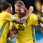 Ola Toivonen, Victor Lindelöf och Mikael Lustig.