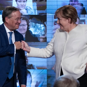 Gemensamt kampanjmöte för Armin Laschet och Angela Merkel på fredagen/Olaf Scholz kampanjmöte.