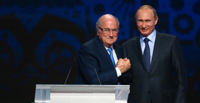 Blatter och Putin.  STRINGER / TT NYHETSBYRÅN