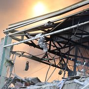 Bilder från ryska attacker mot Zaporizjzja under tisdagen.