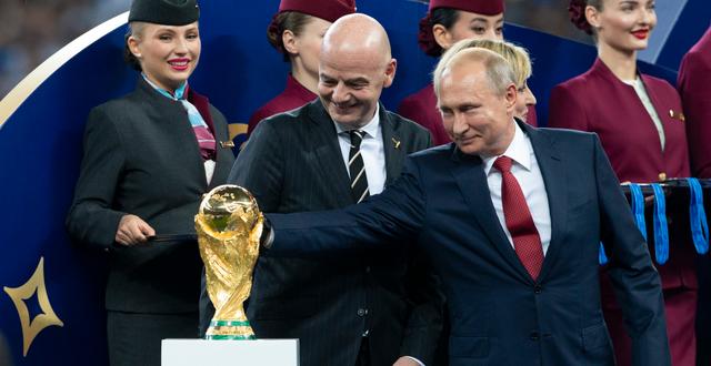 Putin vid fotbolls-VM i Ryssland 2018.  Svein Ove Ekornesvåg / NTB