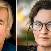 Jan Guillou och Agnes Lidbeck.