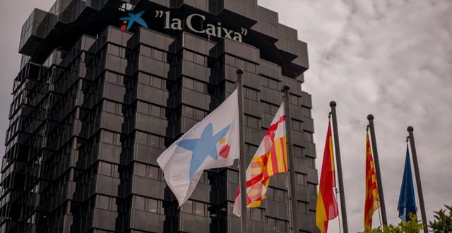 Caixabanks huvudkontor i spanska Barcelona.  Emilio Morenatti / TT NYHETSBYRÅN