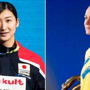 Rikako Ikee och Sarah Sjöström. 