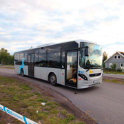 Bussen där brottet inträffade.