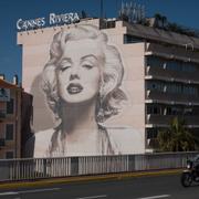 Marilyn Monroe-målning i Cannes.