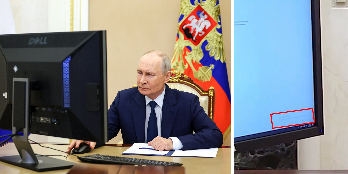Bilder från när Putin röstade