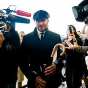 David Beckham i kön till drottningens kista.